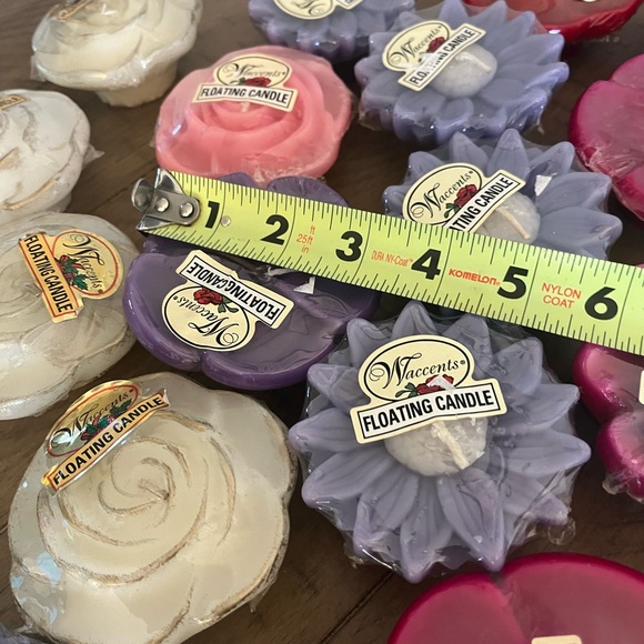 Floating Flower Candles by W’Accents made in USA lot of 24 - Picture 7 of 12